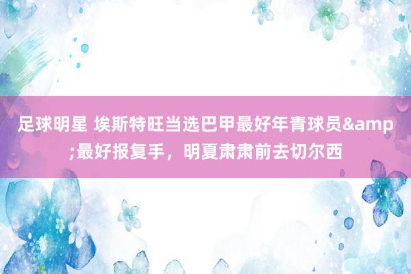 足球明星 埃斯特旺当选巴甲最好年青球员&最好报复手，明夏肃肃前去切尔西