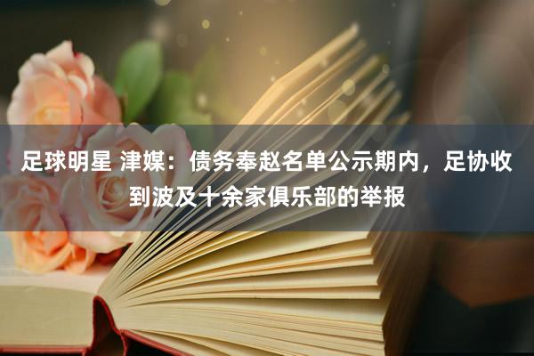 足球明星 津媒：债务奉赵名单公示期内，足协收到波及十余家俱乐部的举报